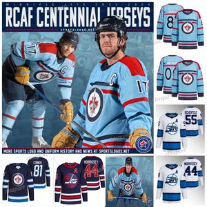 Adam Lowry 2023-24 RCAF Centennial Jets Jersey Kyle Connor Maenalanen Gustafsson Jeffrey VielPierre-Luc Dubois Nino Niederreiter Winnipeg Namestnikov Schmidt