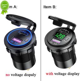 Adaptador de Carga Rpida para Coche Cargador USB DE 48W Resistente Al Agua Pd Tipo C y QC3.0 Toma de Corriente Contruptor Para Motocicleta Marina