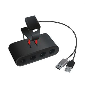 Adapter 100pcs 4 Ports Controllers USB -adapterconverter voor GameCube -controller om te schakelen/Wiiu/pc -console speelgames
