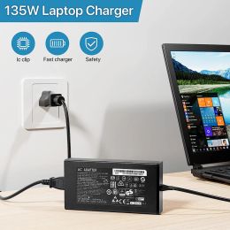Adaptateur chargeur secteur 135W adapté pour Acer Nitro 5 Gaming Series, adaptateur pour ordinateur portable, cordon d'alimentation