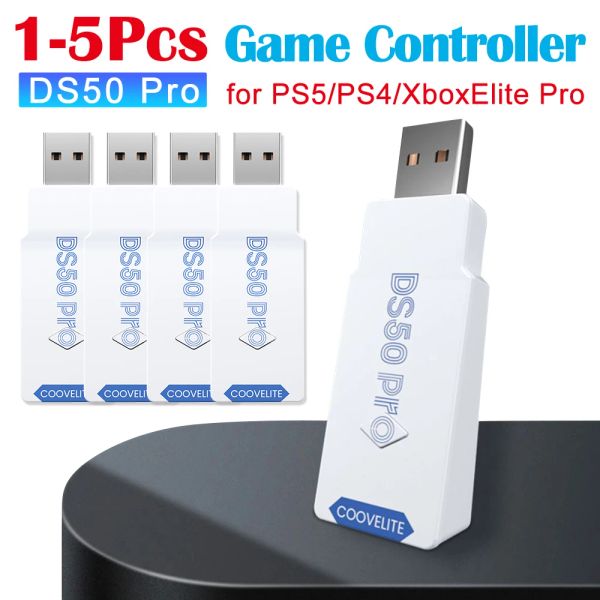 Adaptateur 15pcs DS50 Pro GamePad Converter Converter Wireless USB adaptateur Bluetooth Compatible Gaming Controller pour PS5 / PS4 / XboxElite Pro