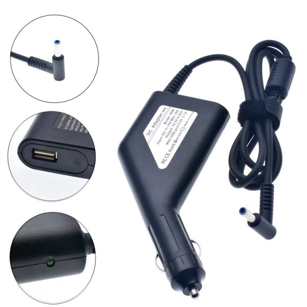 Adaptateur 19.5V 4.62A pour ordinateur portable Dc, chargeur de voiture pour HP Envy 17j106tx Pavilion 15 15e029TX TPNQ117 Q118 Q131 90W