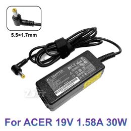 Adaptateur secteur 19V, 1,58 a, 30W, 5.5x1.7mm, chargeur pour ACER Aspire One D255, D255E, D260, ZG5, ZA3, KAV60, NAV50T, D250, D150, 1810T, 1410