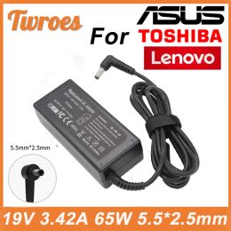 Adaptateur 19V 3.42A 5.5x2.5mm 65W CHARGEUR ADAPTER OPROSTOP AC pour ASUS X401A X550C A450C Y481 X501LA X551C V85 A52F X555 / TOSHIBA / GATEWAY