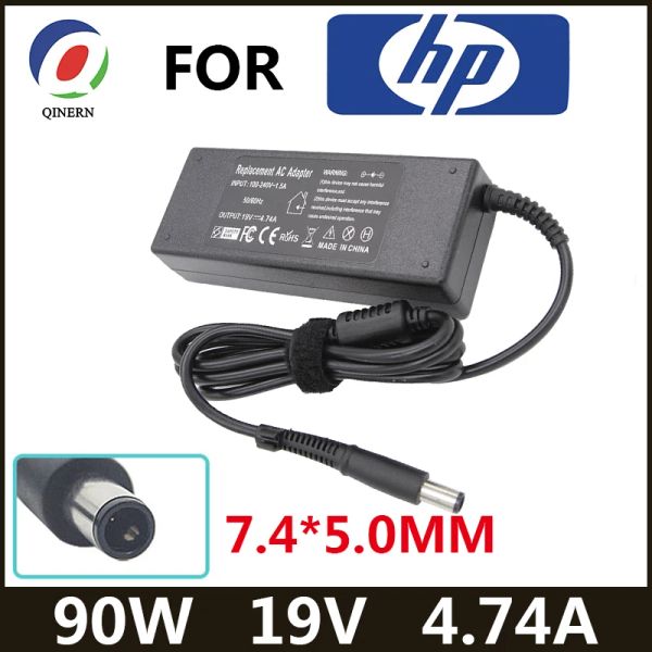 Adaptateur chargeur pour ordinateur portable 19V, 4,74 a, 90W, 7.4x5.0mm, pour HP Probook 4440s 4535s 4530S 4540S 6470b 6475b 6570b pavillon DV3 DV4 DV5 DV6