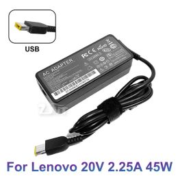 Adaptateur 20V 2.25A 45W PIN USB AC POWER POWER ADAPTER CHARGER POUR LENOVO ThinkPad T431S X230S X240S X240 ADLX45NCC3A