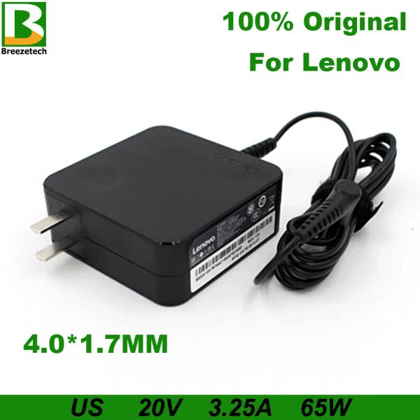 Adaptador 20V 3.25A 65W 4.0*1.7 mm AC Laptop Adaptador para Lenovo B5010 IdeaPad 120S14 10014 10015 Yoga 51014 71013 Air 12 13 15 Series