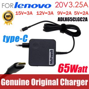 Adapter 20V 3.25A 65W USB Type C Power Adapter Charger voor Lenovo ThinkPad X1 Carbon Yoga X270 X280 T580 P51S P52S E480 E470 S2 EU -plug