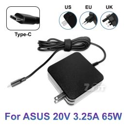 Adaptador 20V 3.25A 65W USBC TYPEC AC Power Power Adaptador Cargador para ASUS ZenBook 14 U4700J U3700J UX435EA UX435EG UM425IA UX393JA