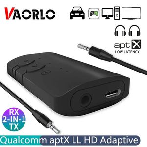 Adapter 2in1Bluetooth 5.2 Audio Zender Ontvanger Aptx Ll Hd Adaptieve 3.5mm Aux Typec Jack Draadloze Adapter Dongle voor tv Speaker