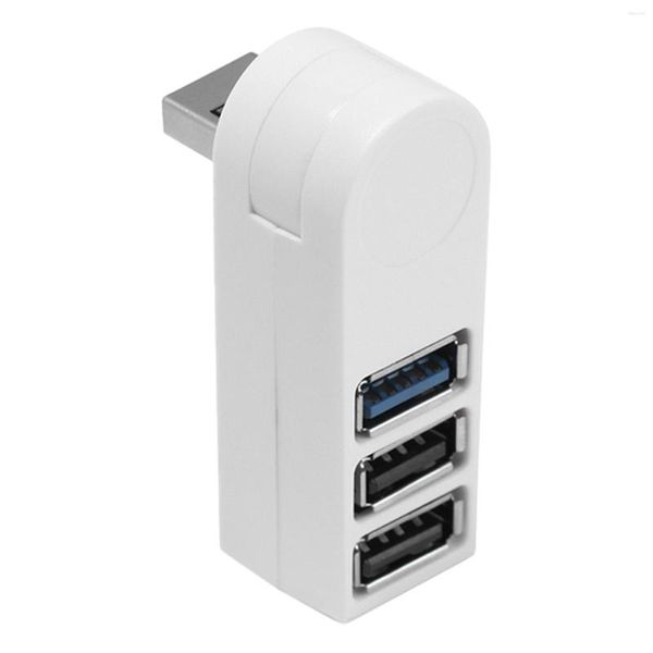 Adaptador Universal de 3 puertos para transferencia de datos, concentrador USB 3,0 de alta velocidad, Plug And Play, Mini USB 2,0 giratorio multifuncional para PC y portátil