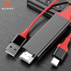 Adapter 4K HD Videokabel voor Samsung Xiaomi Mi Redmi Oppo Vivo Huawei USB Type C tot HDMI Digital AV Adapter 1080p TV Projector Monitor