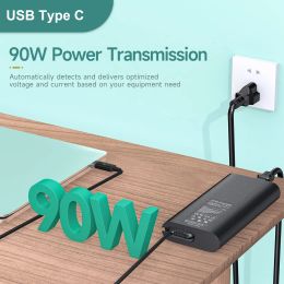 Adaptateur 90W 65W 45W USB C AC CHARGEUR DE LA LATIDIDE DELL 5420 7420 5400 Inspiron XPS 15 13 Cordon d'alimentation Adaptateur d'alimentation pour ordinateur portable