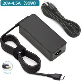 Adaptateur 90W USBC chargeur pour HP Spectre x360 Dell TDK33 Lenovo ThinkPad T480 T480s T580 T580s IdeaPad Yoga adaptateur d'alimentation pour ordinateur portable