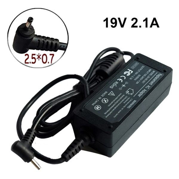 Adaptateur AC 19V Alimentation pour ordinateur portable 2.1A Adaptateur de chargeur d'alimentation pour ASUS EEE PC 1001HA 1001P 1001PX 1005HA 1016 1016P 1215PW 1215N