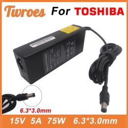 Adapter AC Laptop Oplader 15 V 5A 75 W 6.3*3.0mm Voor Toshiba A10 M10 A2 A9 M2 M5 M9 A600 M500 R500 M400 J4 J70 J63 6000 Draagbare Adapter