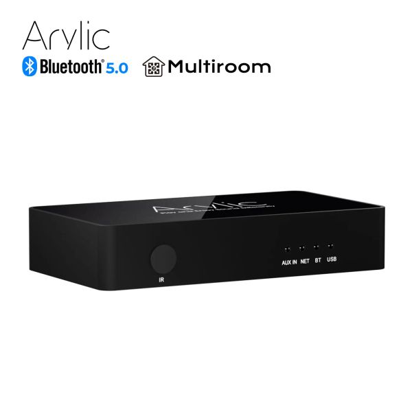Adaptateur Arylic S10 Bluetooth 5.0 Récepteur audio 3,5 mm Jack AUX Musique adaptateur sans fil pour PC Internet Multiroom Préamplificateur