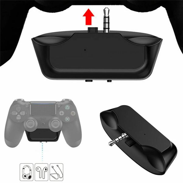 Adaptateur Bluetooth 5.0 Émetteur audio pour le contrôleur sans fil PS4 Adaptateur de casque stéréo GamePad Sound Enhancer Headphone Converter