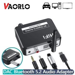 Adaptateur Bluetooth 5.2 Récepteur audio DAC DIGAUX TO ANOGE CONVERTISSEMENT 3,5 mm AUX USB U Disque optique coaxial Jack 2 In1 Adaptateur sans fil