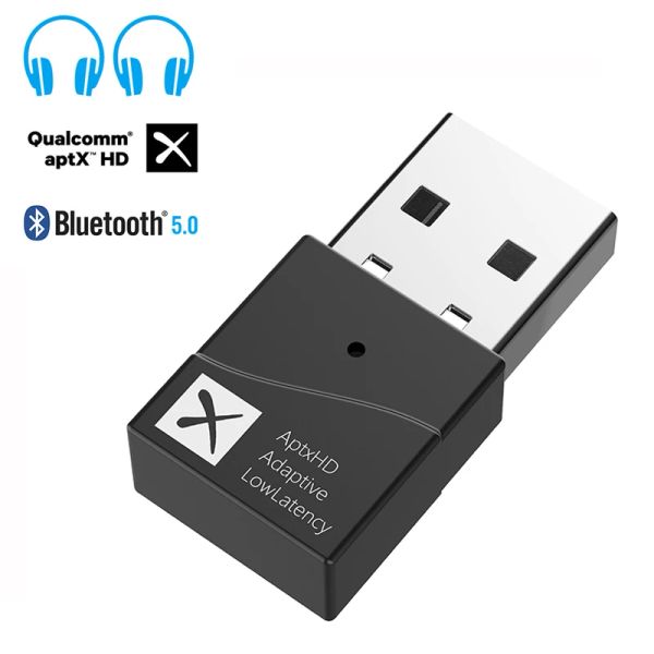 Adaptateur Bluetooth 5.2 émetteur 5.0 APTX HD LL Adaptateur USB Adaptable Adaptatif Adaptateur sans fil Hands For