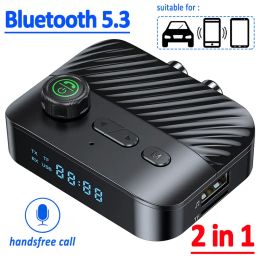 Adaptador Bluetooth 5.3 Transmisor del receptor Pantalla LED estéreo u