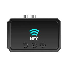 Adapter BT5.0 Adapter Multifunctionele NFC BT Audio -ontvanger 15m Signaaloverdrachtloze geluidskwaliteit met USB RCA AUX -poorten