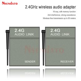 Adapter BX501 50m Universele 2.4GHz Stereo Wireless Hifi Music Audio Sender Zendier Receiver Luidspreker Linkbox Adapter voor versterker