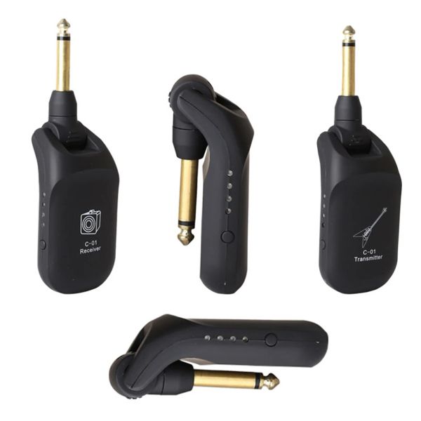 Adaptateur C01 Guitare électrique Fil / Pick-up sans fil USB Émetteur rechargeable Récepteur Récepteur Sound original pour le violon à tambour électrique