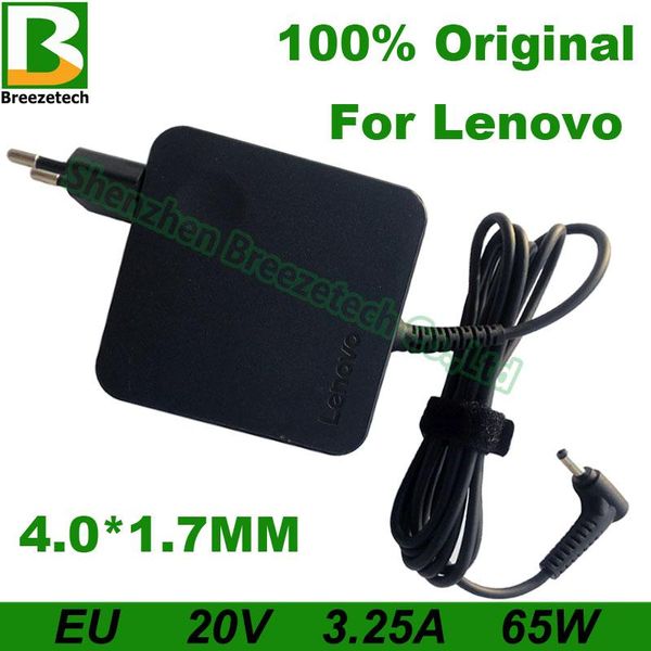 Adaptador EU 20V 3.25A 65W 4.0*1.7 mm AC Laptop Adaptador para Lenovo B5010 IdeaPad 120S14 10014 10015 Yoga 51014 71013 Aire 12 13 15