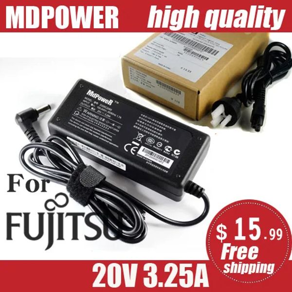 Adaptateur pour Fujitsu SIEMENS 20V 3.25A PA165065 ADP65HB AD S26113E519V55 Li3710, alimentation pour ordinateur portable, adaptateur secteur, cordon de chargeur