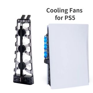 Adaptateur pour les ventilateurs de refroidissement de la console PS5 PS5 Console Console 3fans avec indicateur LED pour la console Sony PlayStation 5 avec lumière LED