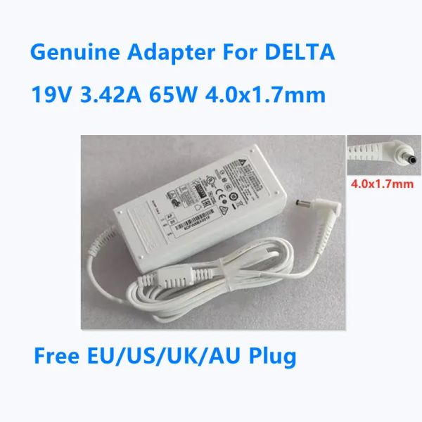 Adaptateur véritable 19V 3.42A 65W 4.0x1.7mm DELTA ADP65JH HB ADP65JH AB BB, adaptateur secteur pour chargeur d'ordinateur portable