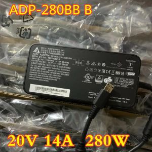 Adaptateur authentique 20V 14A 280W ADP280BB B A18280P1A Adaptateur de chargeur d'ordinateur portable de jeu pour MSI GP76 GE66 GE76 CLEVO X170SMG Alimentation