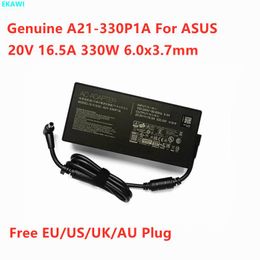 Adaptateur authentique A21330P1A 20V 16.5A 330W 6.0x3,7 mm Adaptateur AC pour le chargeur d'alimentation pour ordinateur portable ASUS