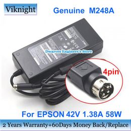 Adaptateur Adaptateur AC authentique pour Epson M248A C3500 42V 1.38A 58W Adaptateur d'alimentation électrique Adaptateurs d'ordinateur portable 4pin