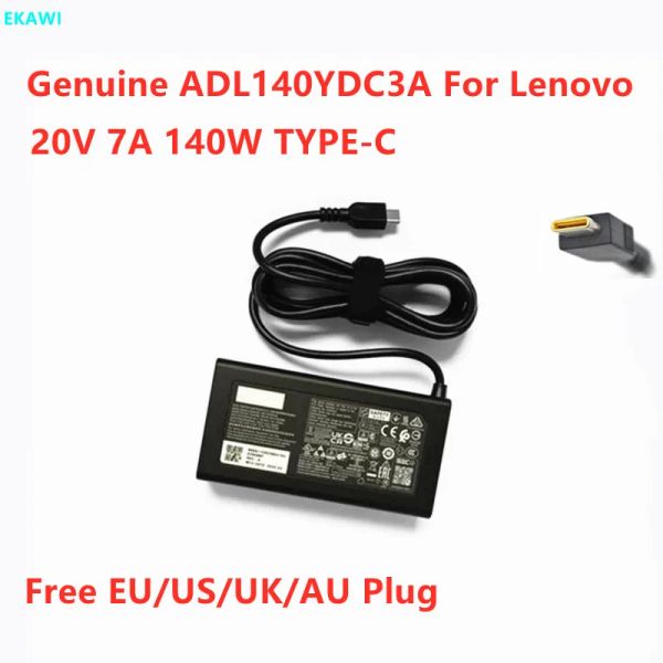 Adaptador genuino ADL140YDC3A 20V 7A 140W TYPEC USB ADL140YLC3A ADL140YCC3A adaptador de CA para Lenovo Thinkpad cargador de fuente de alimentación para ordenador portátil
