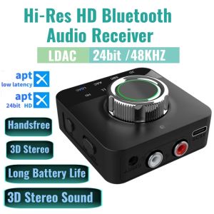 Adapter huurt LDAC Bluetooth -ontvanger AAC ACTX HD RCA 3.5mm AUX 3D STEREO MUZIEK Wireless Adapter voor TV Luidspreker Tablet Telefoonversterker