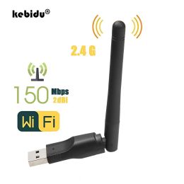 Adaptateur kebidu mini adaptateur wifi usb sans fil MT7601 carte LAN réseau 150 Mbps 802.11n / g / b carte LAN Dongle WiFi pour régler la boîte supérieure