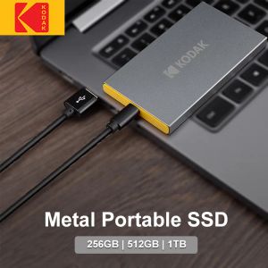 Adaptateur Kodak Portable SSD x250 Solid State Drive 240 Go 480 Go 960 Go USB3.1 Disque dur externe Type C 3.1 Externo Storage