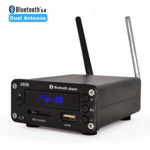 Adapter L7 Hifi Bluetooth 5.0 Receiver DAC STEREO AUDIO PREAMP USB MUZIEKPLAIER FM Radio -hoofdtelefoonversterker ondersteunt udisk SD Hard Disk