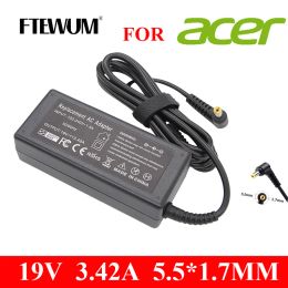 Adaptador portador portátil portador 19v 3.42a 65W 5.5*1.7 mm Fuente de alimentación para Acer Aspire 5315 5630 5735 5920 5535 5738 6920 7520 6530G 7739Z