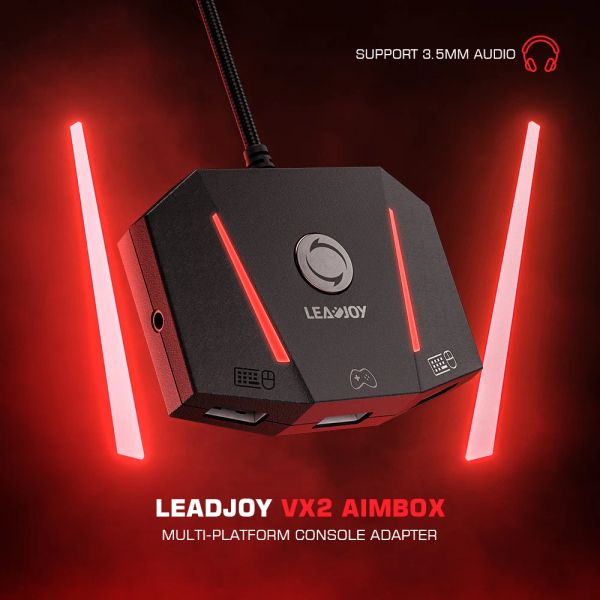 Adaptador LEADJOY VX2 AimBox Teclado Ratón Controlador Adaptador Convertidor para Xbox Series X, Xbox Series S, PlayStation 4, Nintendo Switch