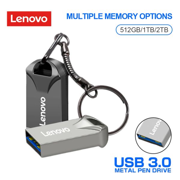 Adaptateur Lenovo 100% d'origine 2 To USB Drive Flash 1 To Disque flash USB USB 3,0 interface Disque flash USB pour PC