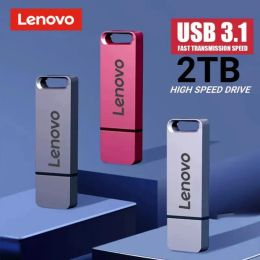 Adapter Lenovo 2TB 1TB Metal USB 3.1 Flash Drives 512 GB Hoge snelheid Pendrive 256 GB USB -drive 128 GB Memoria USB Flash Disk voor computer PC