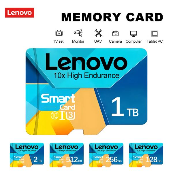 Adaptateur Lenovo 2TB SD Carte mémoire Classe 10 SD / TF Flash Mamery Carte 100% Card d'origine 1 To Micro TF SD pour SmartphonetableT PC