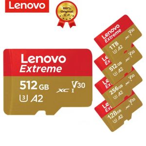 Adaptateur Lenovo Carte mémoire à haute vitesse SD / TF Flash 2TB 1TB 512GB 256 Go 128 Go 64 Go Classe 10 Micro TF SD Carte pour le téléphone pour le téléphone