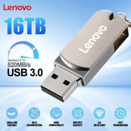 Adaptador Lenovo Metal 3.0 USB Flash Drive 64TB Pen Drive 16TB 8TB 4TB USB MEMORIA 3. 0 LOGO DE PENDRive de alta velocidad de disco flash para PS4