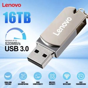 Adaptateur Lenovo Metal 3.0 USB Drive Flash 64TB Drive de stylo 16 To 8TB 4TB USB Memoria 3. 0 Disque flash Pendrive High Spendrive Custom Logo pour PS4