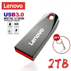 Adaptateur Lenovo Metal U Disk 2TB Portable Pen Drive 1TB High Speed USB 3.0 Typec Interface étanche 1TB 512 Go Memoria USB Flash Disk