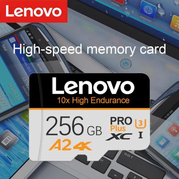 Adaptador Lenovo Micro Memory Tarjetas SD 512GB 256GB Micro TF/Tarjeta SD 1TB Tarjeta de memoria 2TB Adaptador de alta velocidad Dron/cámara/cámara de tablero/tableta